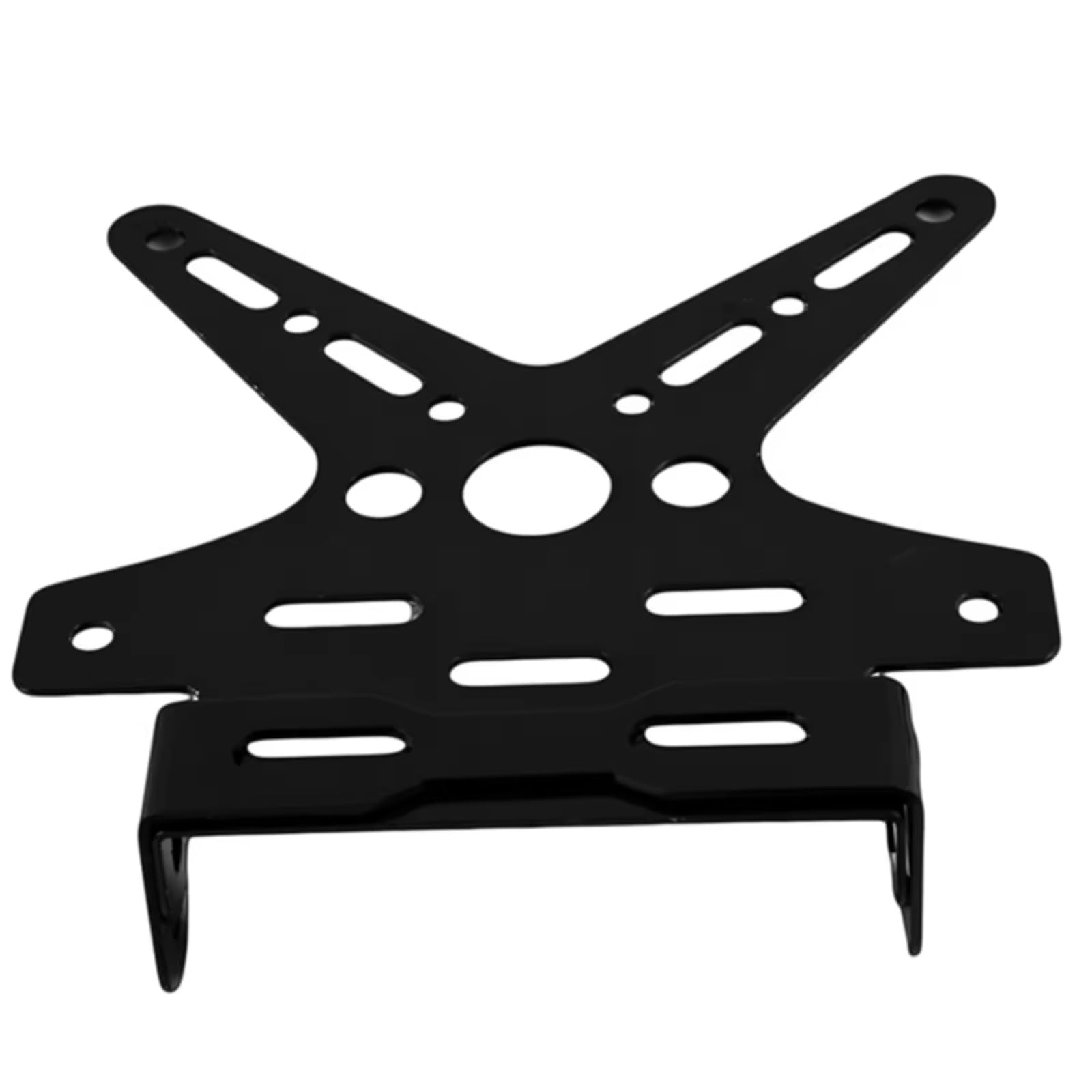 XINWELZ Kennzeichenhalter Motorrad Universal Aluminium Legierung Motorrad Hinten Nummernschild Rahmen Motorrad Roller Nummernschild Halter Ersatz Und Upgrade Teile(Black) von XINWELZ