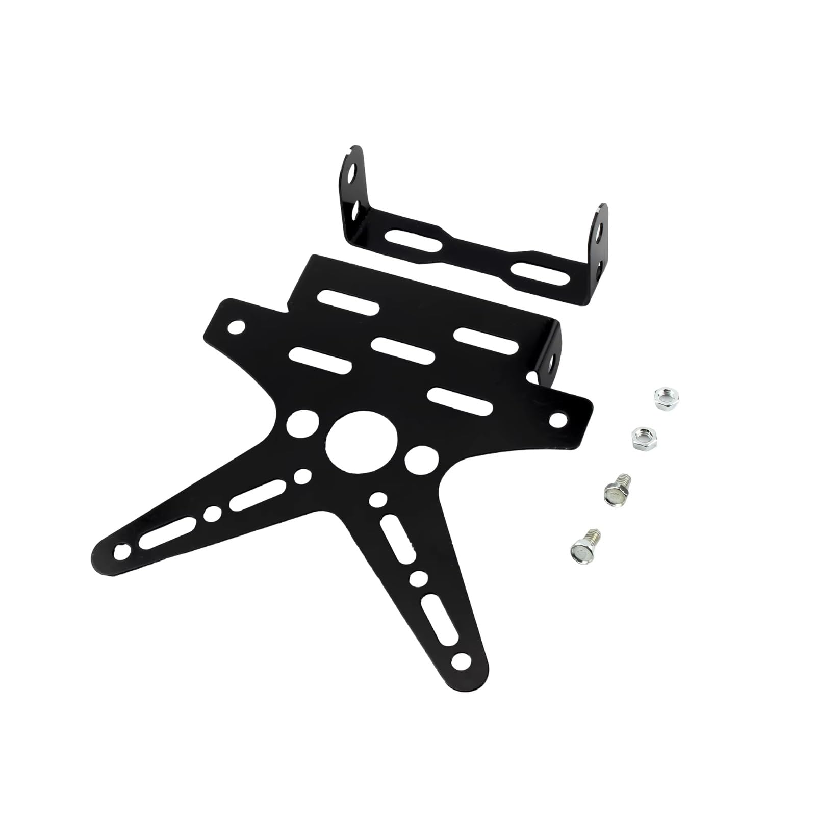 XINWELZ Kennzeichenhalter Motorrad Universal Motorrad Hinten Nummernschild Rahmen Anzahl Platte Galvanisieren Aluminium Legierung Elektrische Motorrad Motorrad Roller(Black) von XINWELZ