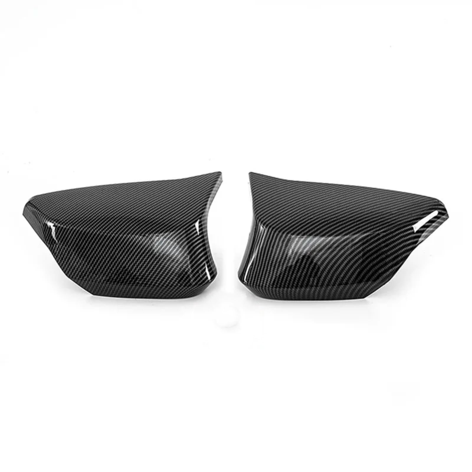 XINWELZ Kompatibel Mit Chevrolet Für Corvette C8 2020 2021 2022 2023 2024, Abdeckkappe Für Rückspiegelverkleidung, Externes Autozubehör, Schwarzes Carbon-Muster Rückspiegel Kappe(Black Carbon) von XINWELZ