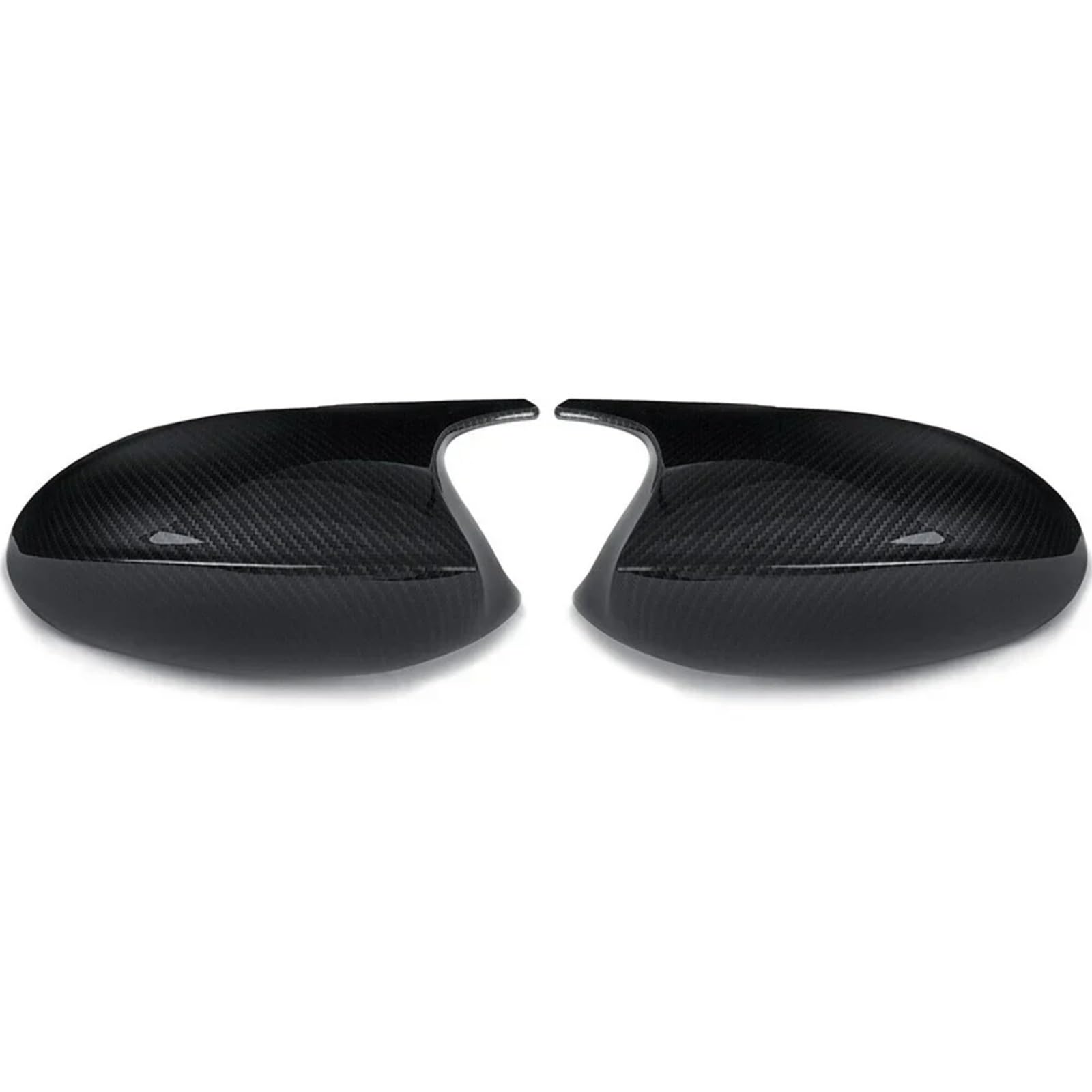 XINWELZ Kompatibel Mit Für E90 E91 2008 2009 2010 2011 Carbonfaser-Musteroptik Rückspiegelkappe Autozubehör Außenrückspiegelgehäuse Rückspiegel Kappe(Black Carbon,A) von XINWELZ