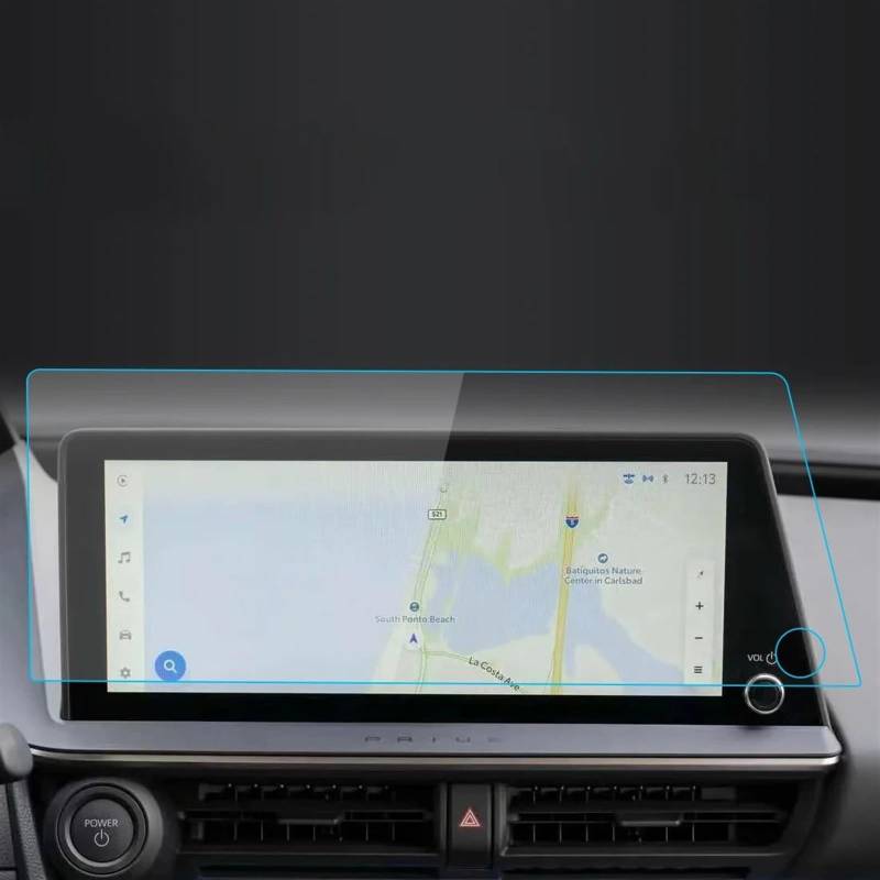 XINWELZ Kompatibel Mit Toyota Für Prius 2023 Auto-GPS-Navigation Displayschutzfolie Aus Gehärtetem Glas Für Die Fahrzeuginnenausstattung Auto Navi-Schutzfolie(23 Prius Blue) von XINWELZ
