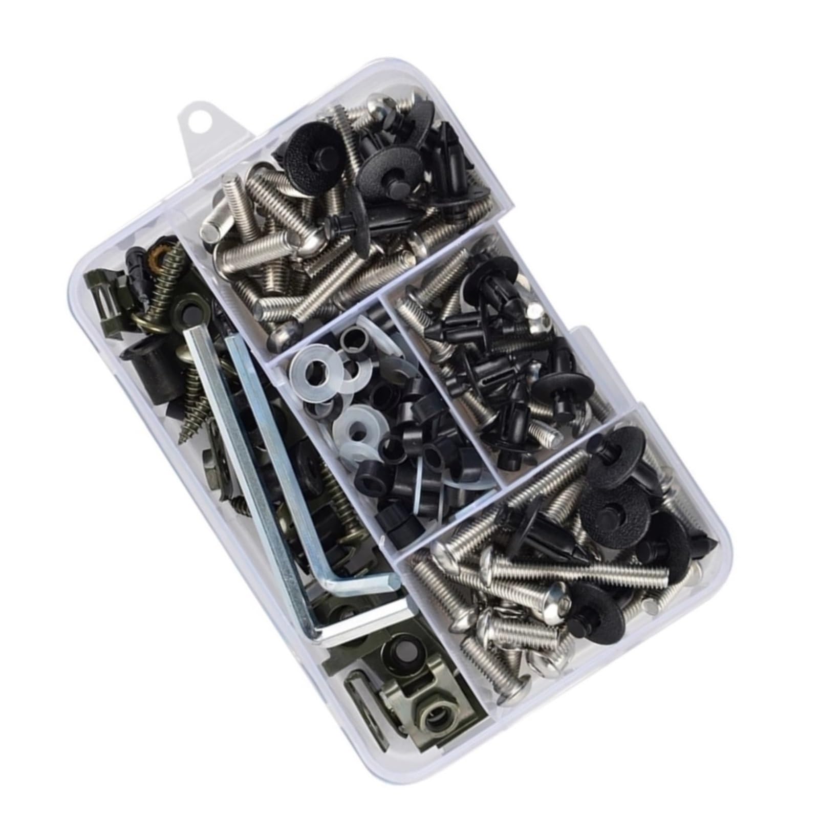 XINWELZ Motorrad Muttern Kompatibel Mit CB900F 919 2002 2006, Für CBF1000 2006 2008 2009 2010, Für CBF600 2011, Schrauben Und Muttern-Set, Motorrad-Verkleidungsschrauben-Set(C 195pcs) von XINWELZ