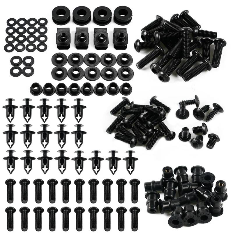 XINWELZ Motorrad Muttern Kompatibel Mit CBR1000RR 2004 2005 Motorrad-Verkleidungsschraubensatz, Alu-Karosserieschrauben-Komplettsatz, Schrauben- Und Mutternsatz von XINWELZ