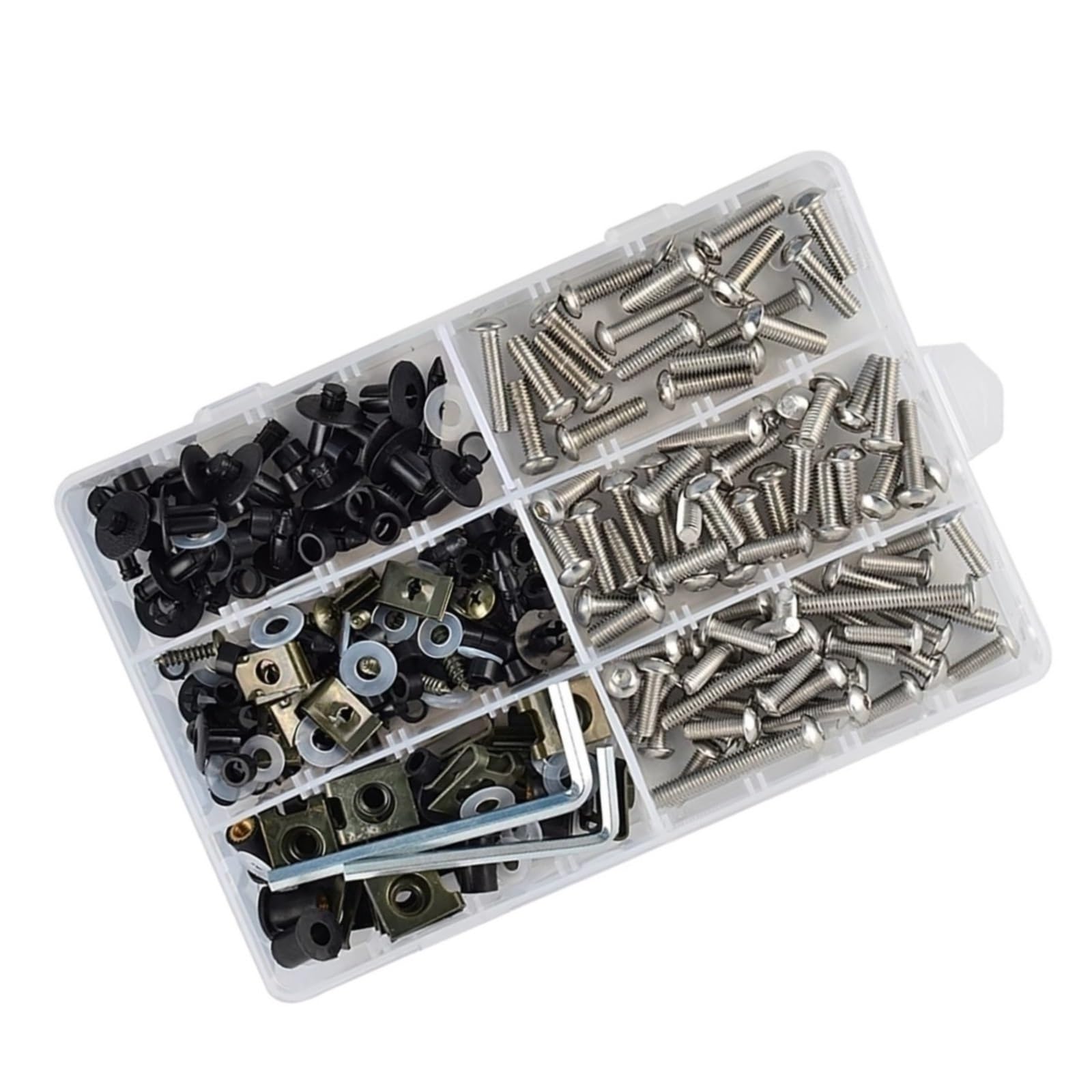 XINWELZ Motorrad Muttern Kompatibel Mit CBR1000RR Für CBR1100XX Für CBR125R Motorradzubehör Verkleidungsschrauben-Kit Karosserieschrauben Mutter(D 253pcs) von XINWELZ