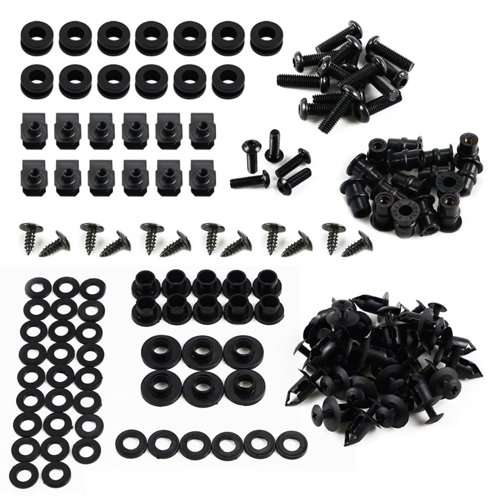 XINWELZ Motorrad Muttern Kompatibel Mit CBR600RR 2007 2008 2009 2010 2011 2012 Motorradzubehör Verkleidungsschraubensatz Motorrad-Karosserieschrauben Komplettset(2007-2008) von XINWELZ