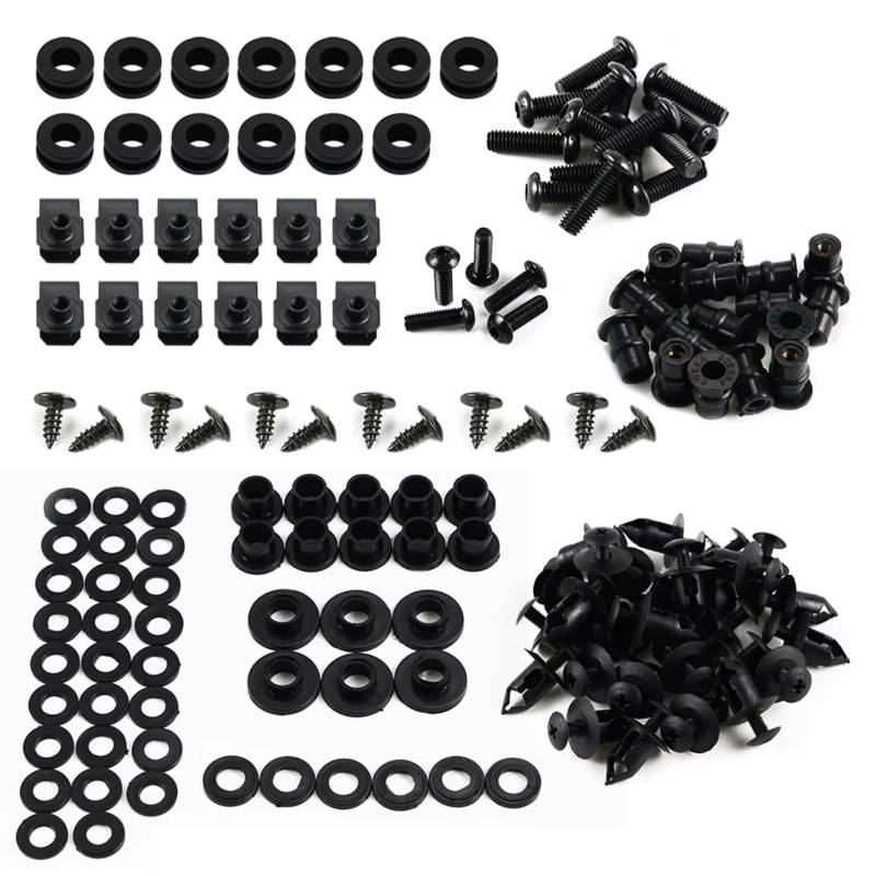 XINWELZ Motorrad Muttern Kompatibel Mit CBR600RR 2007 2008 2009 2010 2011 2012 Motorradzubehör Verkleidungsschraubensatz Motorrad-Karosserieschrauben Komplettset(2007-2008) von XINWELZ