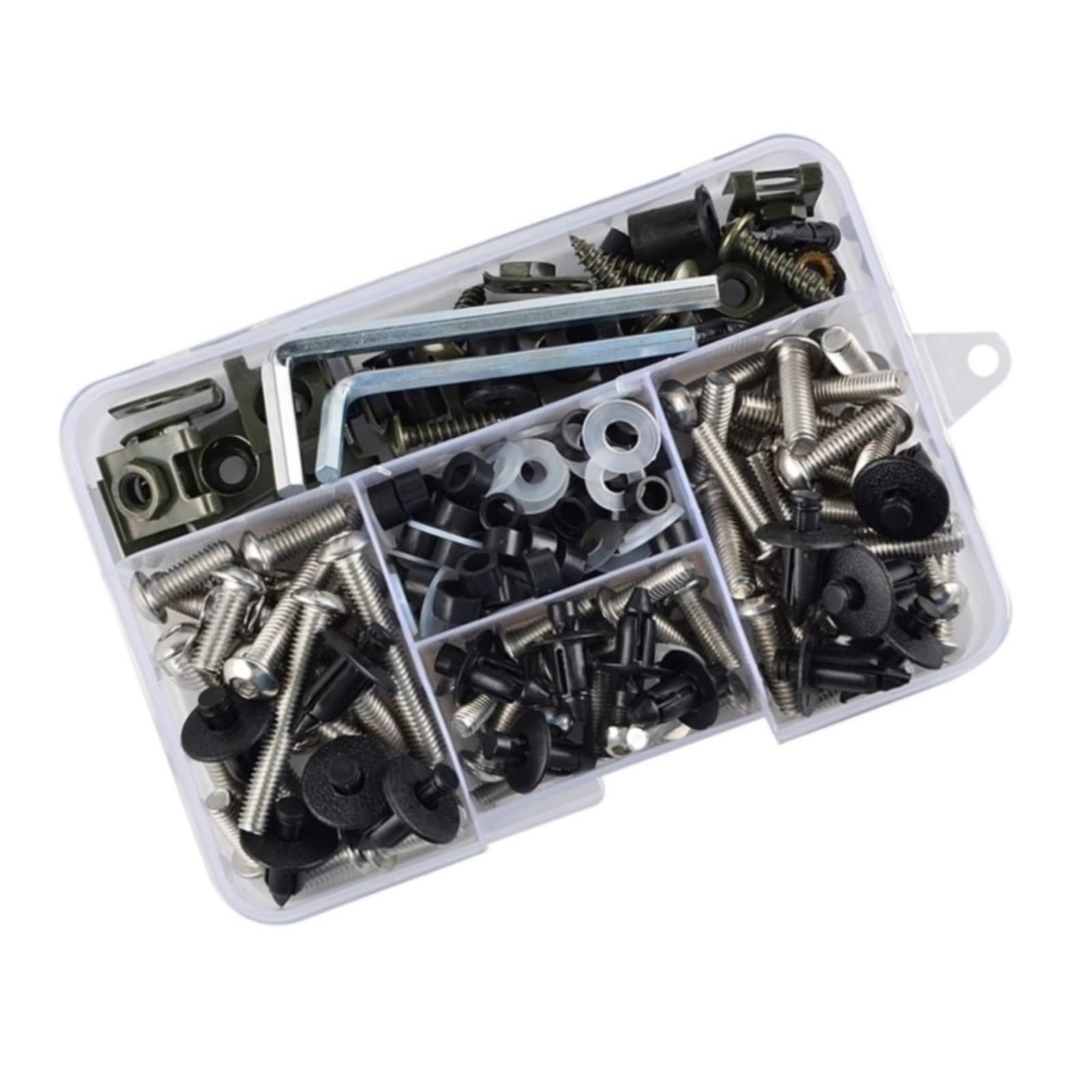 XINWELZ Motorrad Muttern Kompatibel Mit Für ER-6N 2010 Für GPz1100 ZX1100 1997 Für GPz1100 ZX1100E 1995 1996 Motorrad-Karosserie-Verkleidungsschrauben(C 195pcs) von XINWELZ