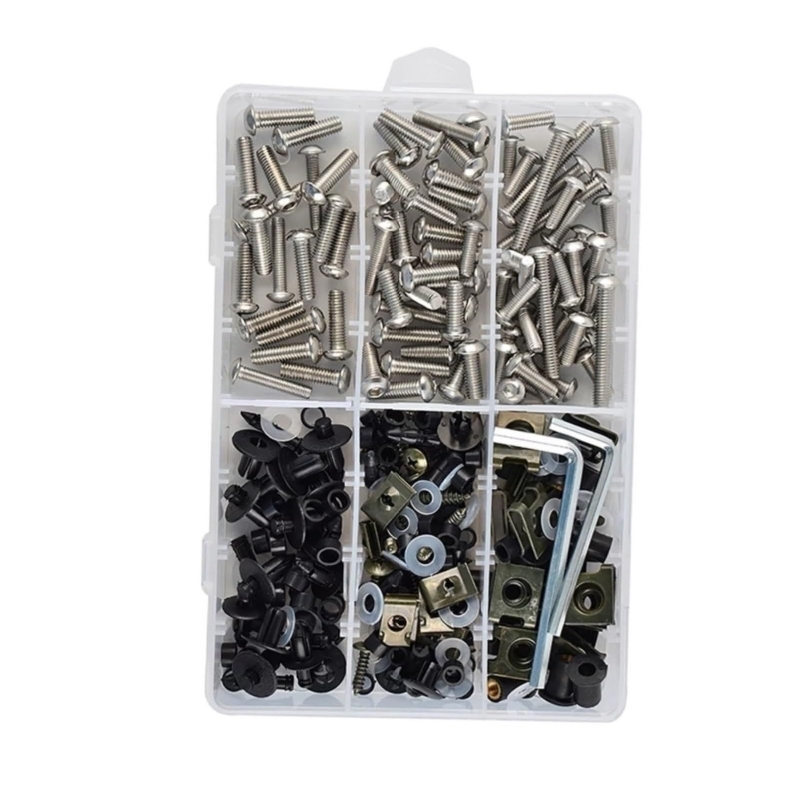 XINWELZ Motorrad Muttern Kompatibel Mit Für Ninja Für ZX12R ZX1200B Für Ninja Für ZX12R ZX1200A Für Zephyr 750 ZR750C Motorrad-Schrauben- Und Muttern-Set(D 253pcs) von XINWELZ