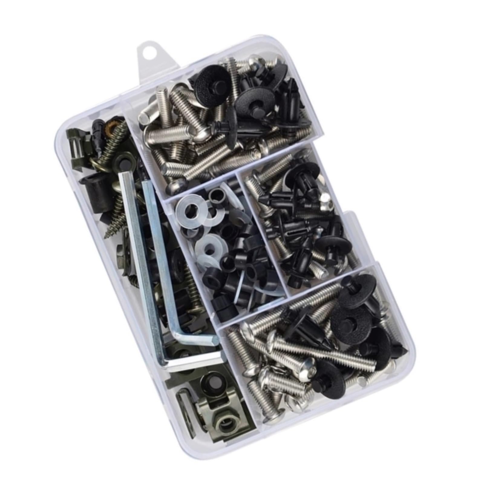 XINWELZ Motorrad Muttern Kompatibel Mit Für Z1000 2003 2005 2007 2011 2012 2013 Für Z750 2010 2011 Für Z750R 2011 Motorrad-Karosserie-Verkleidungsschrauben Und Muttern-Set(C 195pcs) von XINWELZ