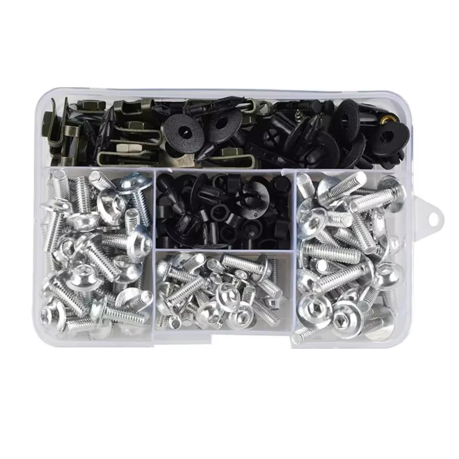 XINWELZ Motorrad Muttern Kompatibel Mit Für Z1000R Für Z1000SX Motorradzubehör Verkleidungsbolzen-Schrauben-Set, Schrauben- Und Muttern-Set(Silver) von XINWELZ