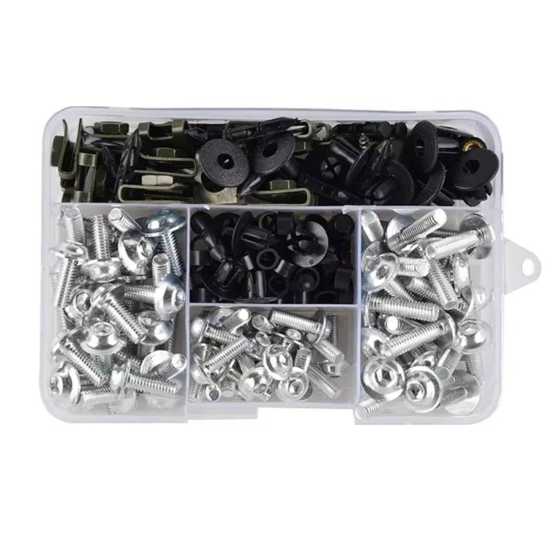 XINWELZ Motorrad Muttern Kompatibel Mit Für Z1000R Für Z1000SX Motorradzubehör Verkleidungsbolzen-Schrauben-Set, Schrauben- Und Muttern-Set(Silver) von XINWELZ