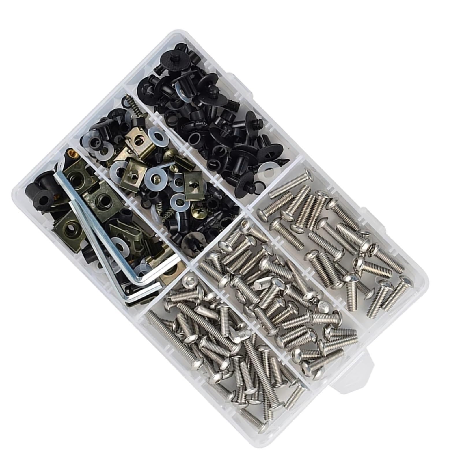 XINWELZ Motorrad Muttern Kompatibel Mit Suzuki Für GSXR1000 Für GSXR1100 Für GSXR600 Motorrad-Verkleidungsschrauben-Set, Schrauben-Set, Motorrad-Zubehör(D 253pcs) von XINWELZ