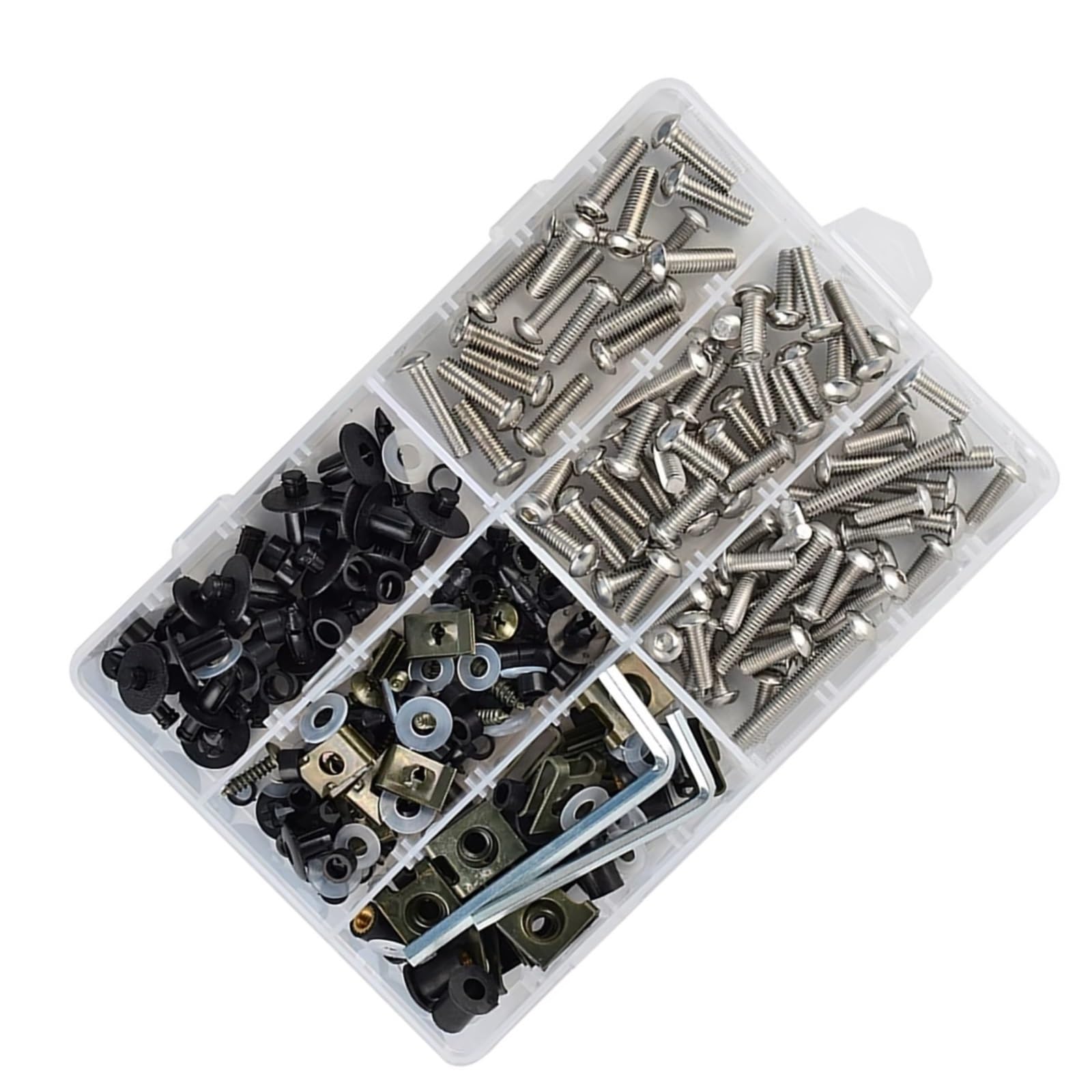 XINWELZ Motorrad Muttern Kompatibel Mit Suzuki Für GSXR750 Für GSXS1000 Für Hayabusa Für GSX1300R Motorrad-Verkleidungsschrauben-Set, Schrauben-Set, Befestigungsclip-Schraube(D 253pcs) von XINWELZ