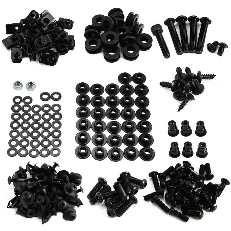 XINWELZ Motorrad Muttern Kompatibel Mit YZF Für R6 2006 2007, Motorradzubehör, Verkleidungsschrauben-Set, Alu-Körperschrauben-Komplettset von XINWELZ