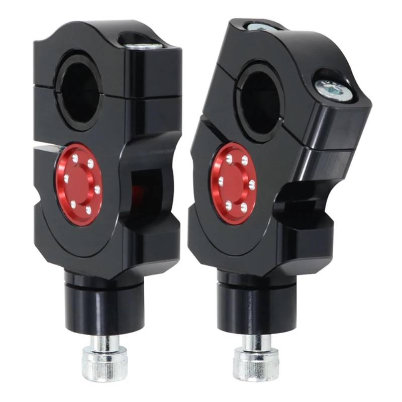 XINWELZ Motorrad lenkererhöhung Kompatibel Mit Ducati Für Scrambler 1100 2018 2019 2020 Motorrad-Lenkerhalterung Riser Clamp Motorrad-Lenker-Riser-Zubehör(Black and red) von XINWELZ