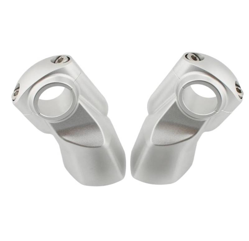XINWELZ Motorrad lenkererhöhung Kompatibel Mit Rocket-3GT R 2019 2020 2021 2022 2023 2024 Motorrad-Lenkererhöhungen, Klemmhöhe Für Up-Adapter-Zubehör(Silver) von XINWELZ