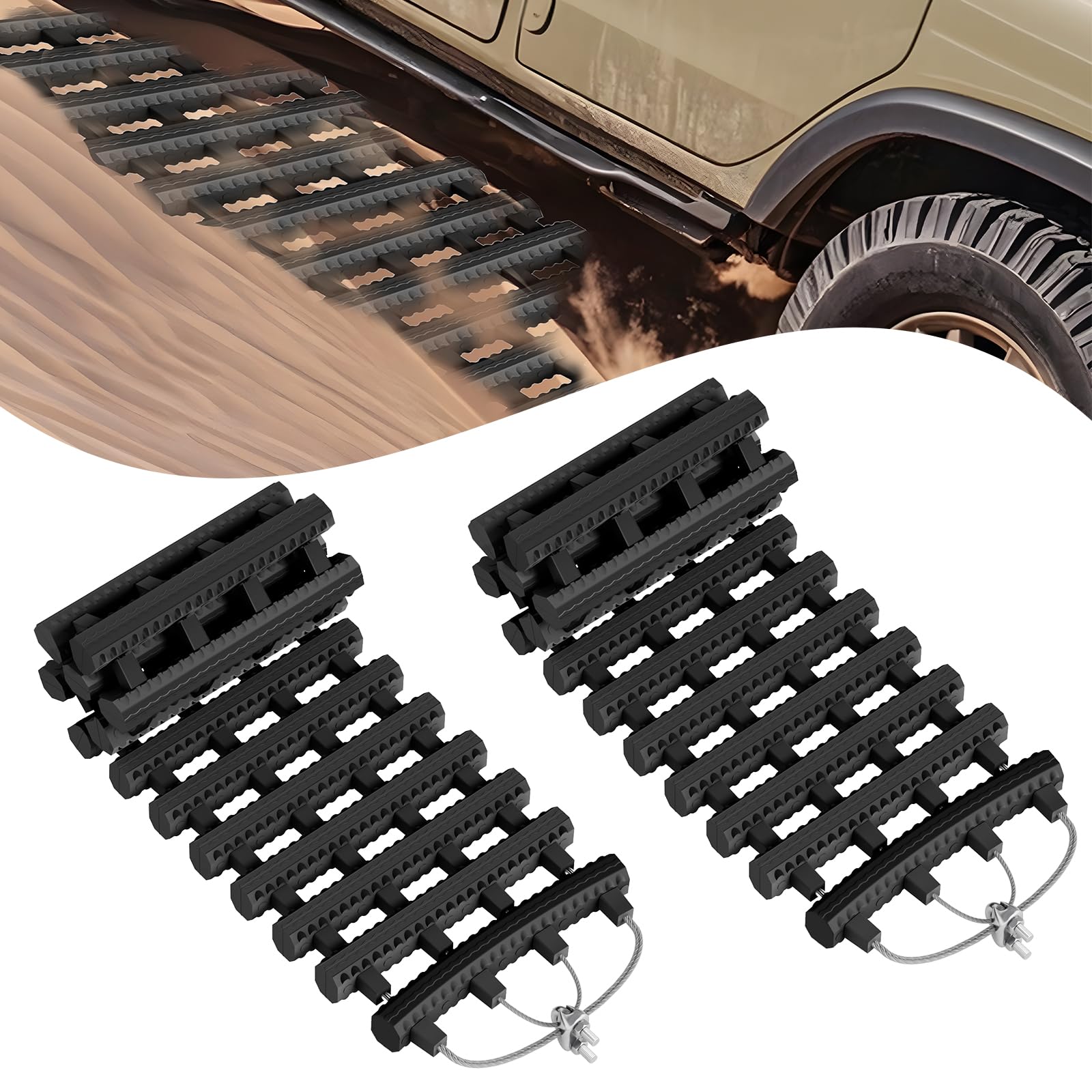 XINZI 2 Stück Schwerlast Gummi Anfahrhilfe Fahrhilfe Set für Wohnmobil LKW SUV - Traktionshilfen für Schnee EIS und Schlamm - Sandbleche Wohnmobil mit Tragetasche Maße: 60 x 21 x 2 cm XINZI 2 Stück Schwerlast Gummi Anfahrhilfe Fahrhilfe Set für Wohnmobil LKW SUV - Traktionshilfen für Schnee EIS und Schlamm - Sandbleche Wohnmobil mit Tragetasche Maße: 60 x 21 x 2 cm von XINZI