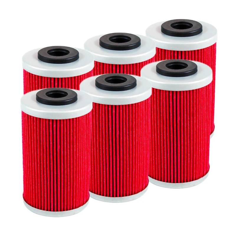 Motorrad Ölfilter for RR Enduro 250 400 450 525 for FS450E FS550 FS650E FS650C FE450E FE550E FE650E FC 450 550(6pcs-red) von XIXOJHCL
