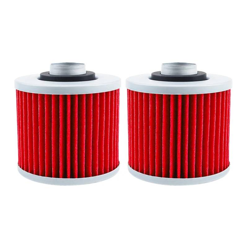 Motorrad Teile Öl Filter for Pegaso 660 2005-2014 650 Strada Trail 2005-2008 for Mulhacen 660 2006-2012(Red-2 pcs) von XIXOJHCL