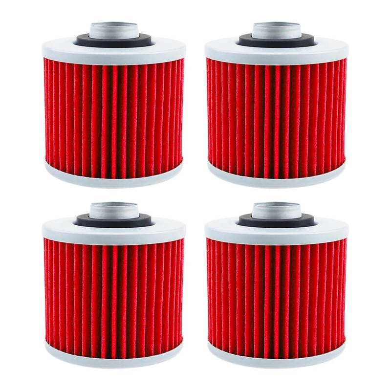 Motorrad Teile Öl Filter for Pegaso 660 2005-2014 650 Strada Trail 2005-2008 for Mulhacen 660 2006-2012(Red-4 pcs) von XIXOJHCL