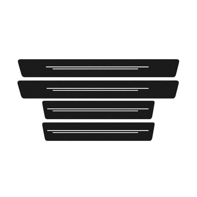 4 Stück Auto Kohlefaser Einstiegsleisten Schutz für Ford Mustang Convertible V 2009-2012, Türschweller Schutzstreifen Auto Einstiegsleisten Schutzfolie von XIYUANFA