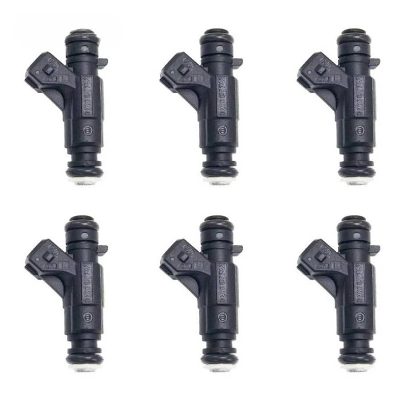 XJPZFC 0280155742 A1120780149 6-teilige Einspritzdüsen, kompatibel mit Mercedes-Benz W163 W202 W210 C280 E320 2,8 l 3,2 l V6 M112 1998–2007, präzisionsgefertigt, leistungsstarker Direktersatz von XJPZFC
