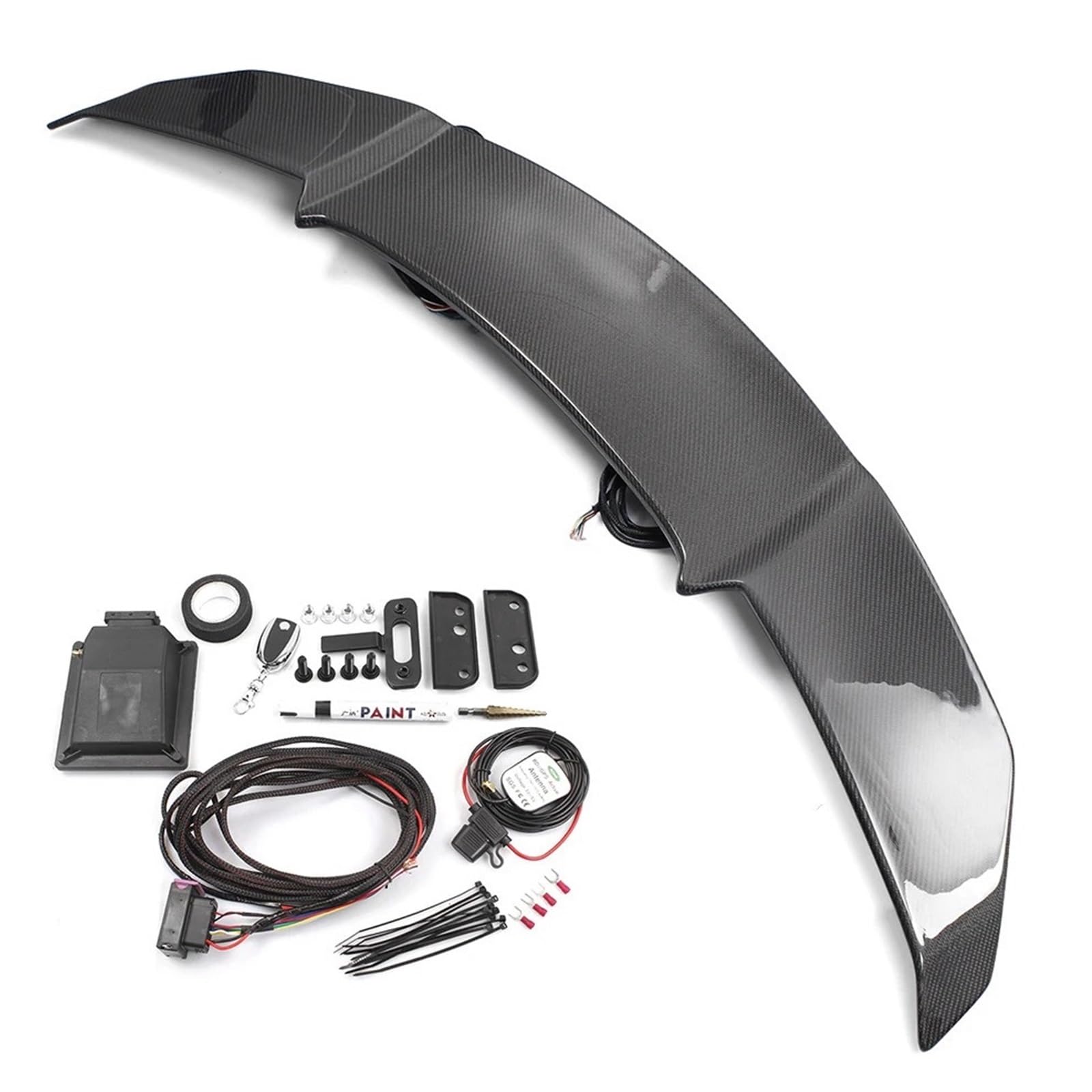 XJPZFC Elektrischer Heckspoiler, kompatibel mit Cadillac CT5-Fahrzeugen, pneumatisches Heckflügel-Gurt-Montagewerkzeug, leichtes Design, einfach zu installierendes Karosserie-Kit-Zubehör(CF Pattern) XJPZFC Elektrischer Heckspoiler, kompatibel mit Cadillac CT5-Fahrzeugen, pneumatisches Heckflügel-Gurt-Montagewerkzeug, leichtes Design, einfach zu installierendes Karosserie-Kit-Zubehör(CF Pattern) von XJPZFC