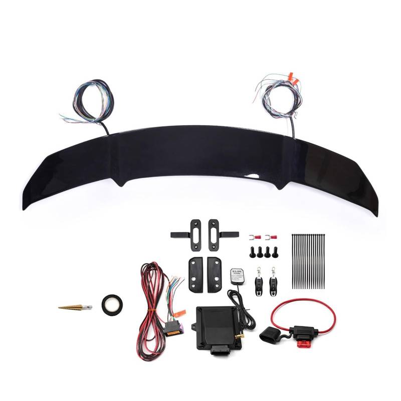 XJPZFC Elektrischer Heckspoiler, kompatibel mit Cadillac CT5-Fahrzeugen, pneumatisches Heckflügel-Gurt-Montagewerkzeug, leichtes Design, einfach zu installierendes Karosserie-Kit-Zubehör(Piano Black1) von XJPZFC