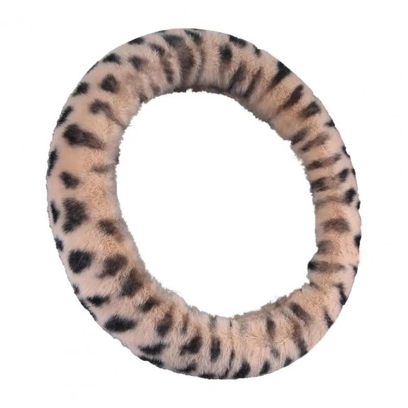 Auto-Lenkradbezüge 38cm Herbst Winter Plüsch Auto Lenkradbezug Für 14,5-15 Zoll Lenkrad Fuzzy Warm Lenkradbezug(1 UK) von XKCMGSI
