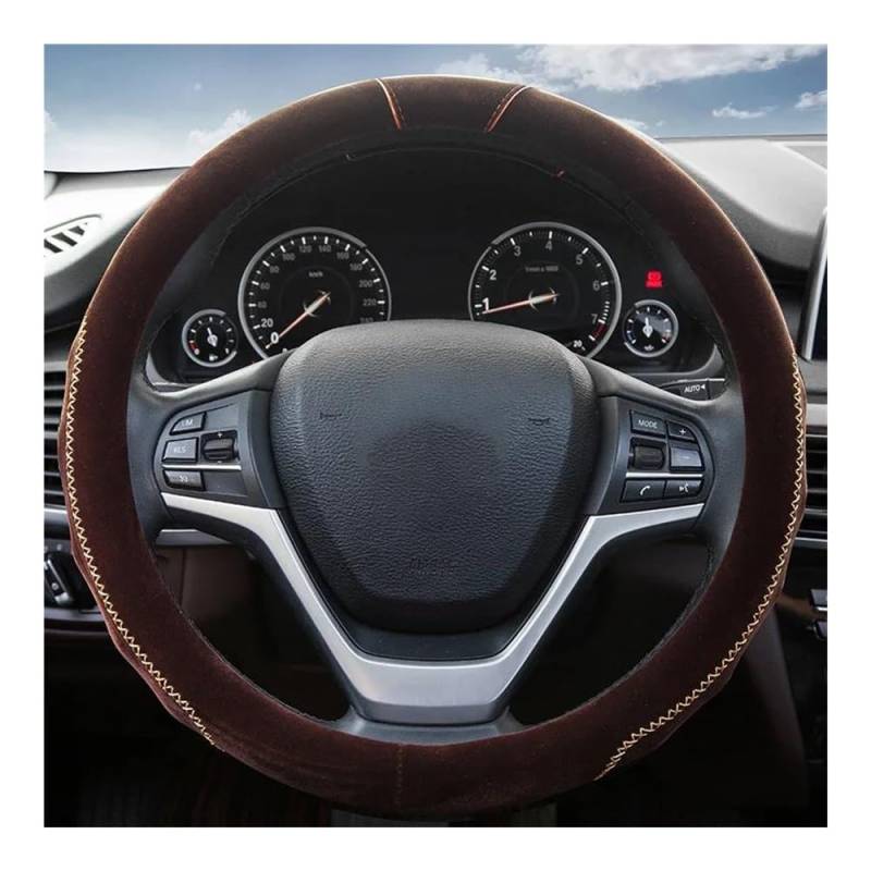 Auto-Lenkradbezüge 38cm Plüsch Lenkradbezug Plüsch Lenkradbezug Universal Im Winter Autoinnenraum Modifikationen(09) von XKCMGSI