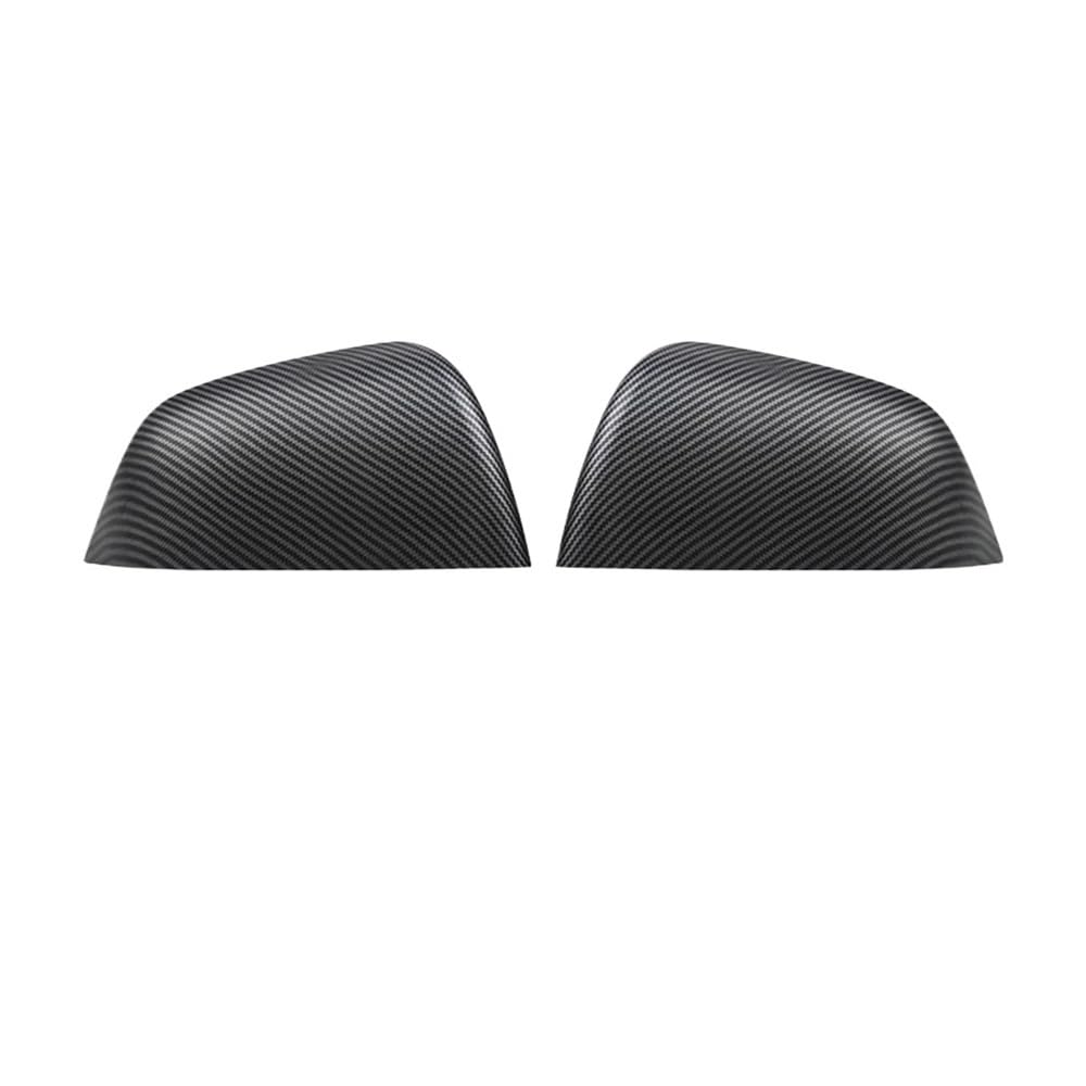 Seitenspiegelkappen Auto Exterior Zubehör ABS Seiten Rückspiegel Abdeckung Carbon Fiber Auto Paste Seite Tür Spiegel Abdeckung Für Modell 3 Y Auto Rückspiegelkappe(09) von XKCMGSI