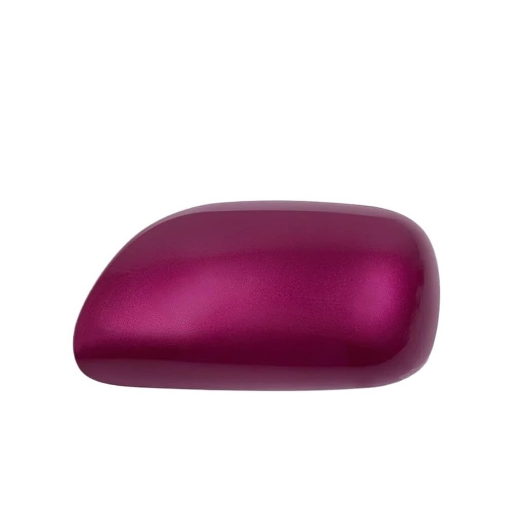 Seitenspiegelkappen Für Yaris 2008-2013 Autozubehör Rückspiegelabdeckung Seitenspiegel Gehäuse Shell Lackiert Auto Rückspiegelkappe(1pcs purple left) von XKCMGSI