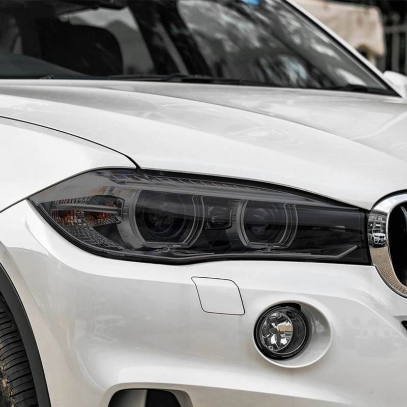 2 Stück Autoscheinwerfer Schutzfolie Scheinwerfer Transparent Schwarz TPU Aufkleber, Für BMW X5 G05 F15 M F85 2019 Zubehör von XKHSD