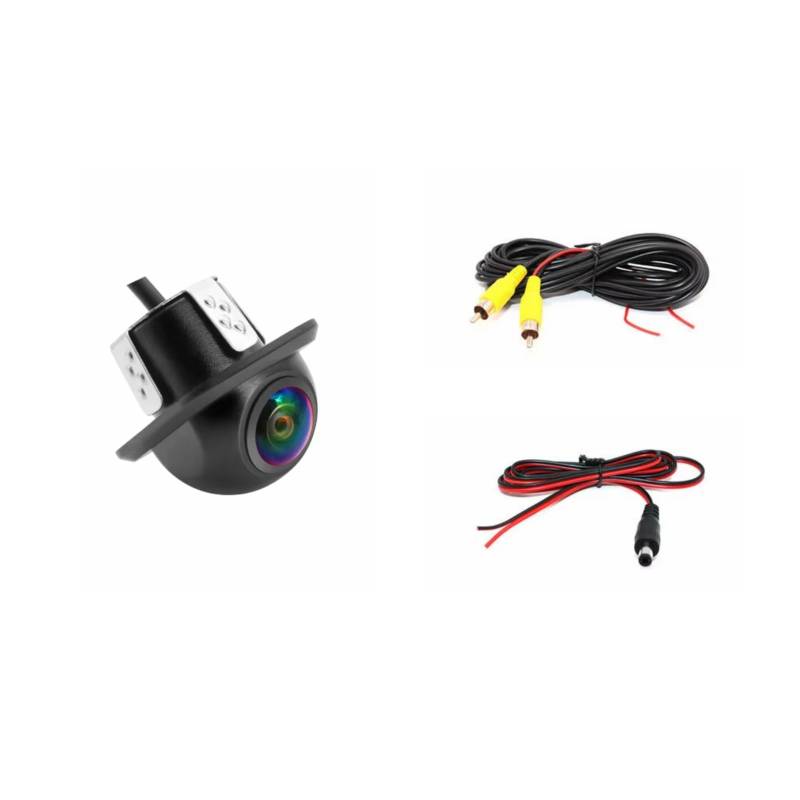 Einparkkamera Kamera 4K 180 Grad fisheye objektiv Auto Rückansicht Kamera AHD 1080P Fisheye Fahrzeug Parkplatz Kamera Rückfahrkamera(Two Control 720P A) von XKOEHXJ