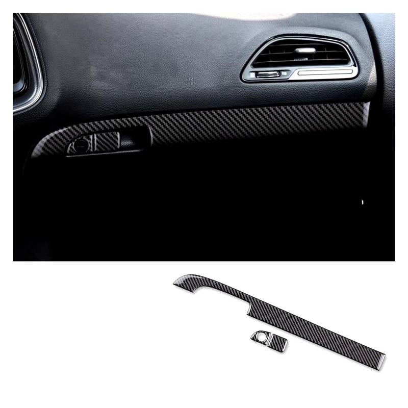 Innenraum Auto Zubehör Für Dodge Für Challenger 2015 2016 2017 2018 2019 2020 2021 2022 2023 Aufkleber Innenausstattung Auto Lagerung Box Weiche Carbon Faser Auto Innenraum Zubehör von XKOEHXJ