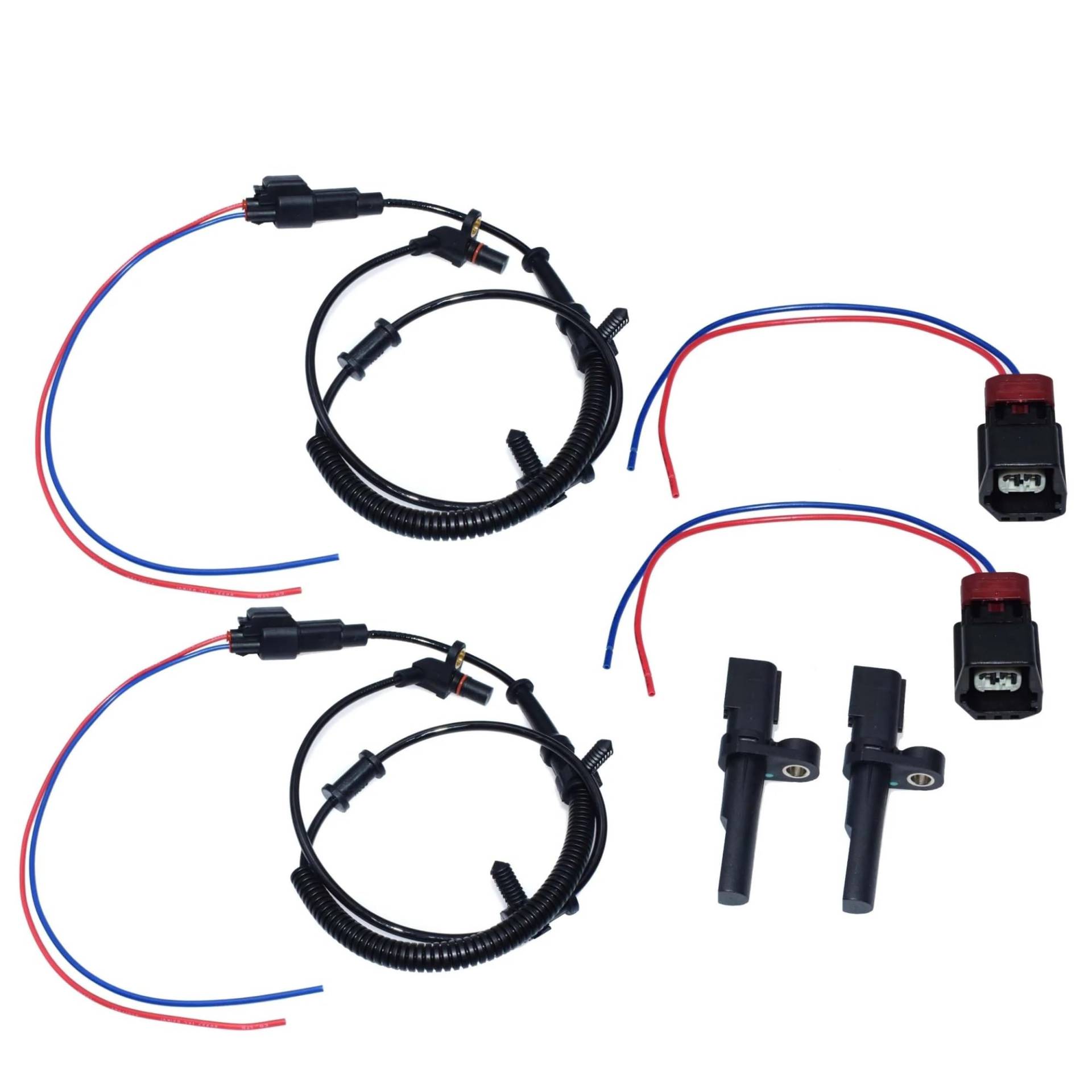 Sensor Raddrehzahl Für Dodge Für Ram 1500 2009 2010 2011 2012 Vorne Hinten Links Oder Rechts ABS Rad Geschwindigkeit Sensor 56028668AA 56028668AE Drehzahlfühler(Kit F) von XKOEHXJ