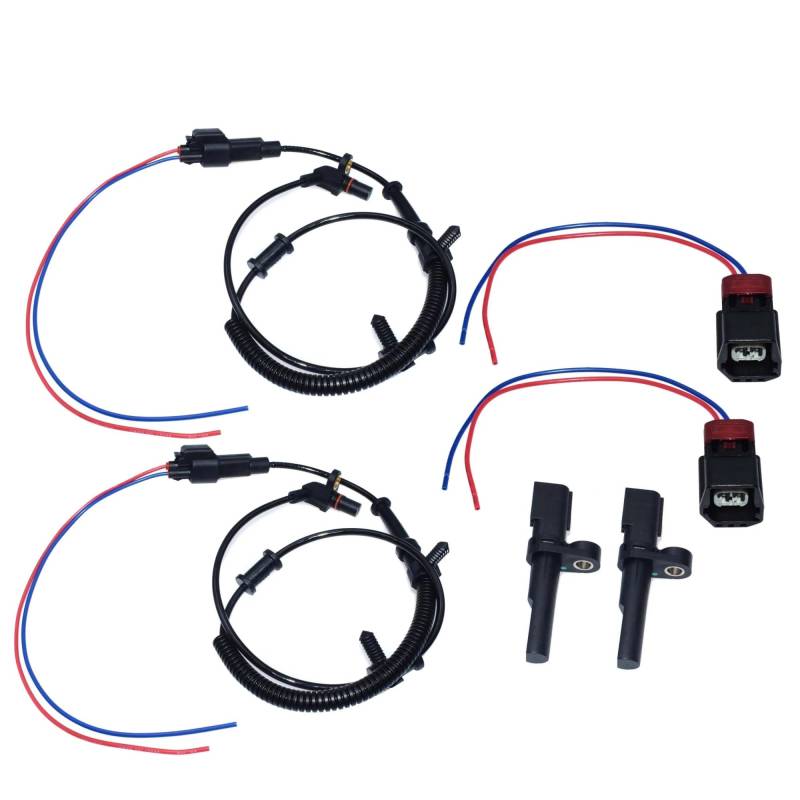 Sensor Raddrehzahl Für Dodge Für Ram 1500 2009 2010 2011 2012 Vorne Hinten Links Oder Rechts ABS Rad Geschwindigkeit Sensor 56028668AA 56028668AE Drehzahlfühler(Kit F) von XKOEHXJ