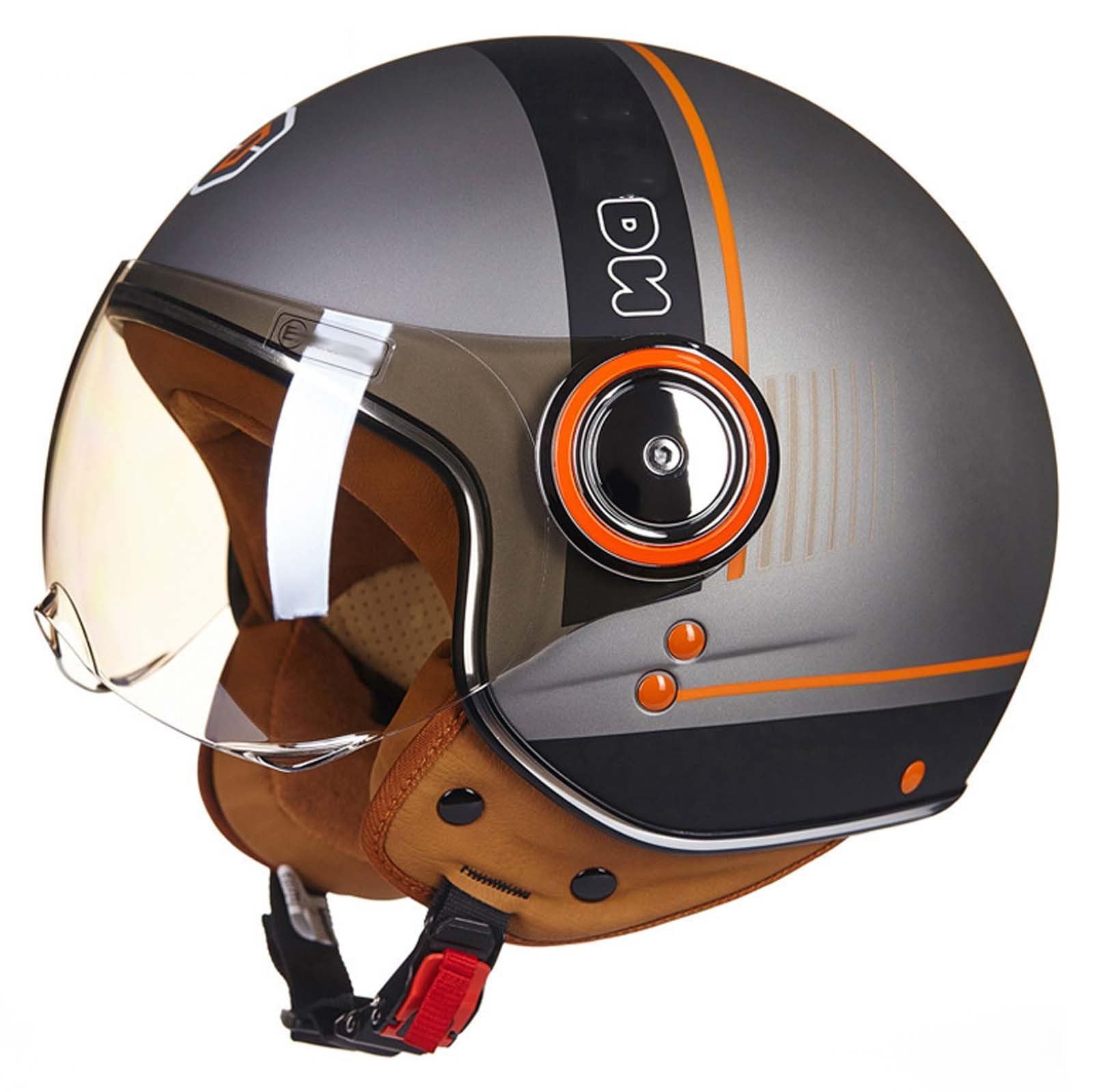 3/4 offener Motorradhelm im Retro-Stil, DOT/ECE-Zertifiziert, Antikollisionshelm, Roller-Fahrradhelm für Erwachsene und Männer C,XL 3/4 offener Motorradhelm im Retro-Stil, DOT/ECE-Zertifiziert, Antikollisionshelm, Roller-Fahrradhelm für Erwachsene und Männer C,XL von XLGNXXL
