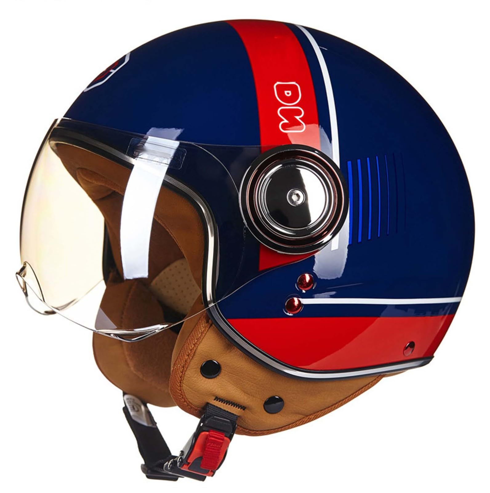 3/4 offener Motorradhelm im Retro-Stil, DOT/ECE-Zertifiziert, Antikollisionshelm, Roller-Fahrradhelm für Erwachsene und Männer G,M 3/4 offener Motorradhelm im Retro-Stil, DOT/ECE-Zertifiziert, Antikollisionshelm, Roller-Fahrradhelm für Erwachsene und Männer G,M von XLGNXXL