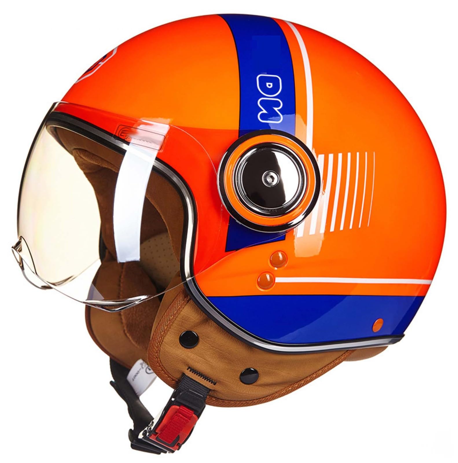 3/4 offener Motorradhelm im Retro-Stil, DOT/ECE-Zertifiziert, Antikollisionshelm, Roller-Fahrradhelm für Erwachsene und Männer M,L 3/4 offener Motorradhelm im Retro-Stil, DOT/ECE-Zertifiziert, Antikollisionshelm, Roller-Fahrradhelm für Erwachsene und Männer M,L von XLGNXXL
