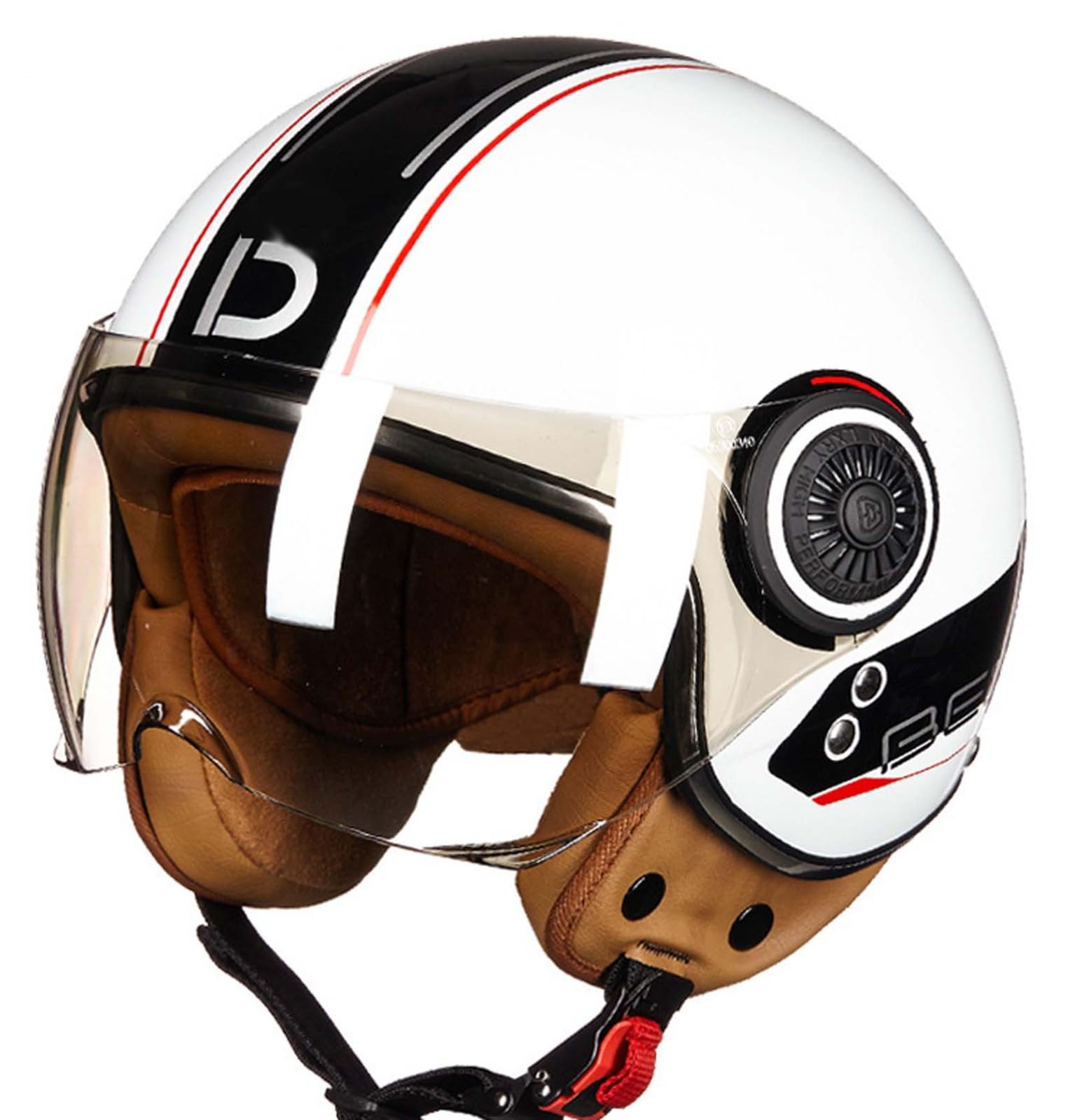 3/4 offener Motorradhelm im Retro-Stil, DOT/ECE-Zertifiziert, Antikollisionshelm, Roller-Fahrradhelm für Erwachsene und Männer N,L 3/4 offener Motorradhelm im Retro-Stil, DOT/ECE-Zertifiziert, Antikollisionshelm, Roller-Fahrradhelm für Erwachsene und Männer N,L von XLGNXXL
