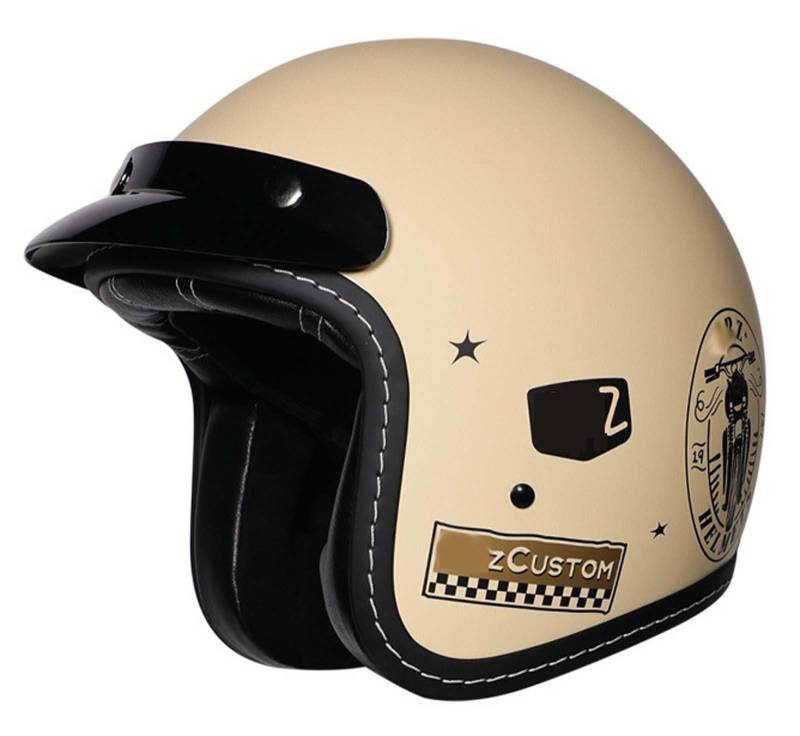 Halbhelm Motorradhelm 3/4 Motorradhelm Retro-Helm für Männer und Frauen Erwachsenenhelm ECE/DOT-Zertifiziert Unisex M (53-54CM) H,L(55-56CM) von XLGNXXL