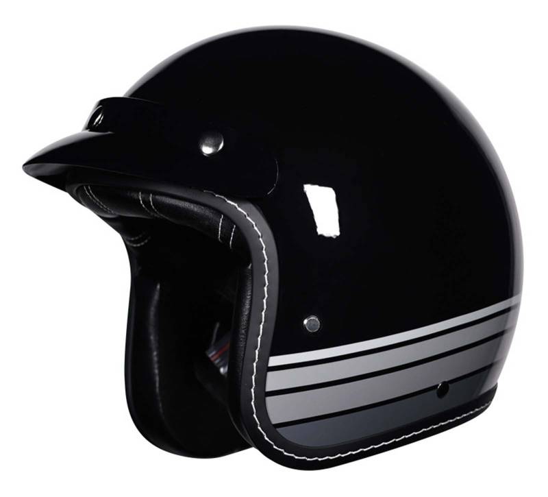 Halbhelm Motorradhelm 3/4 Motorradhelm Retro-Helm für Männer und Frauen Erwachsenenhelm ECE/DOT-Zertifiziert Unisex M (53-54CM) K,2XL(59-60CM) von XLGNXXL