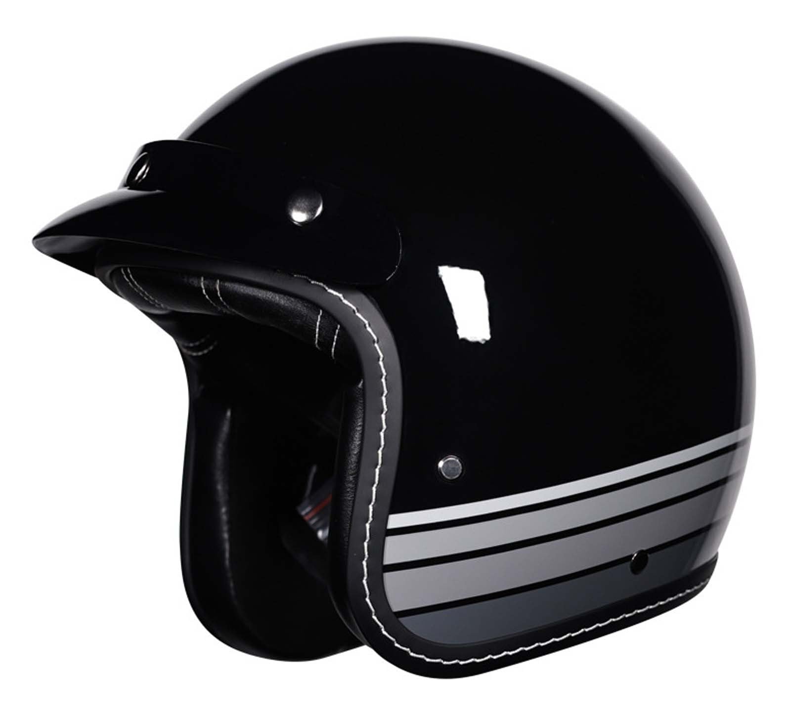 Halbhelm Motorradhelm 3/4 Motorradhelm Retro-Helm für Männer und Frauen Erwachsenenhelm ECE/DOT-Zertifiziert Unisex M (53-54CM) K,L(55-56CM) von XLGNXXL