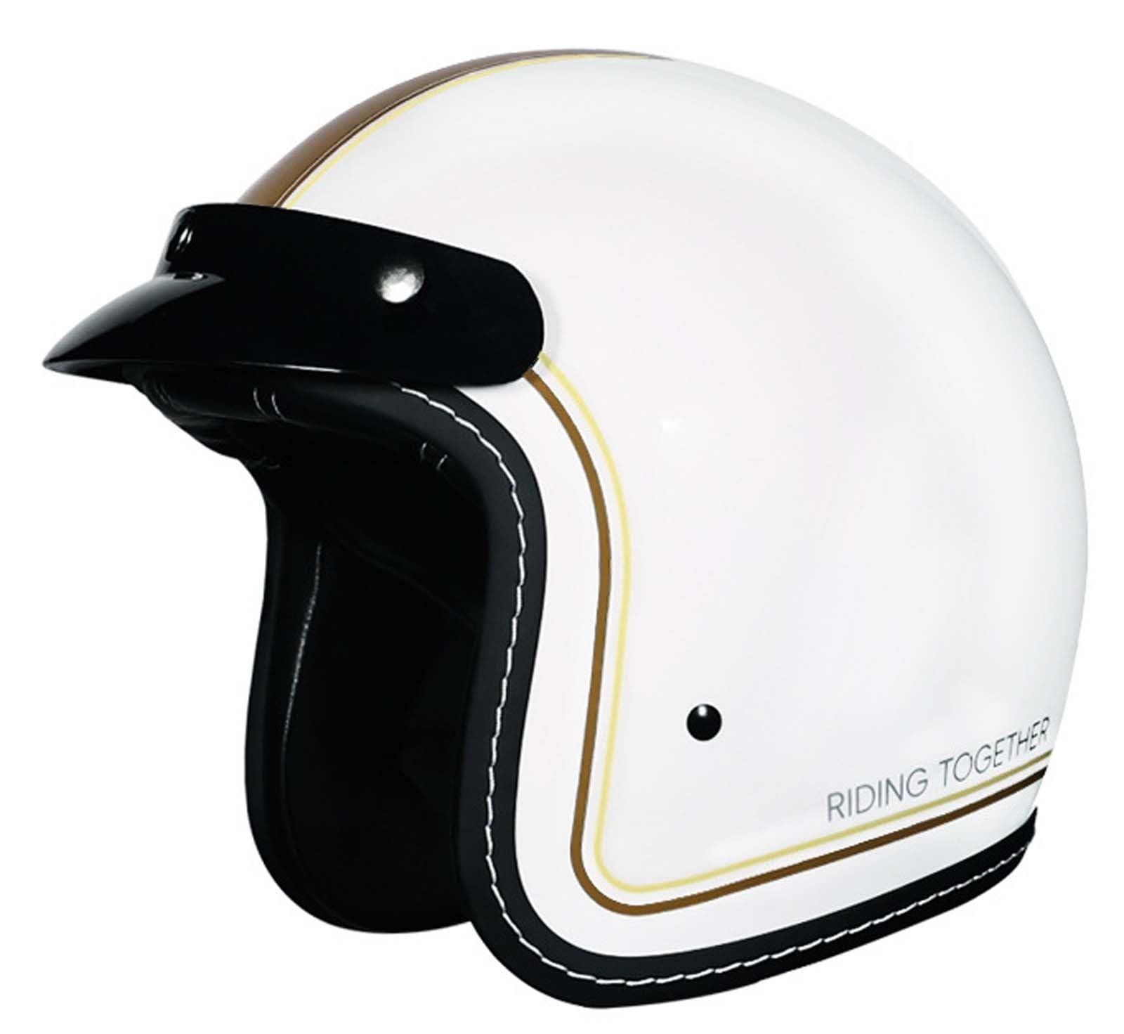 Halbhelm Motorradhelm 3/4 Motorradhelm Retro-Helm für Männer und Frauen Erwachsenenhelm ECE/DOT-Zertifiziert Unisex M (53-54CM) L,M(53-54CM) von XLGNXXL