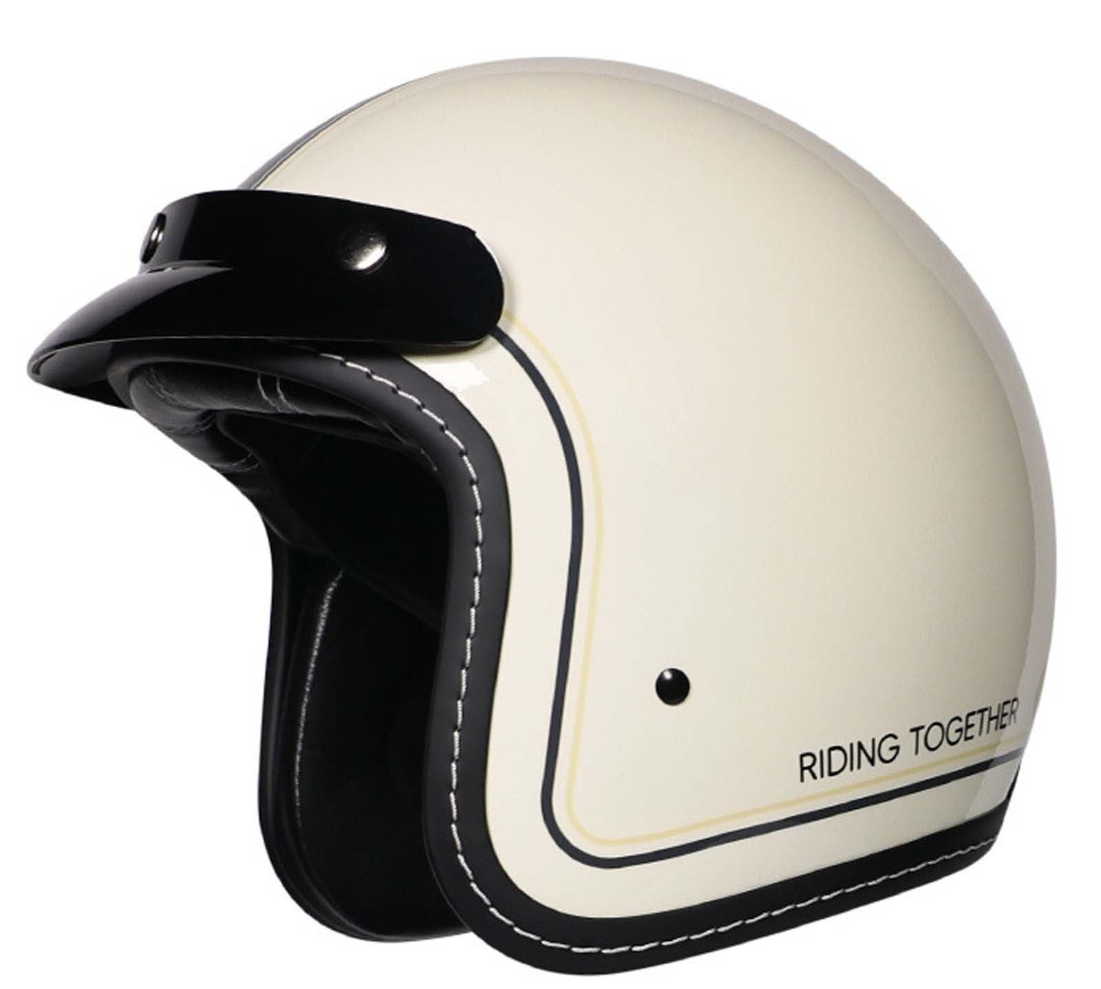 Halbhelm Motorradhelm 3/4 Motorradhelm Retro-Helm für Männer und Frauen Erwachsenenhelm ECE/DOT-Zertifiziert Unisex M (53-54CM) M,M(53-54CM) von XLGNXXL