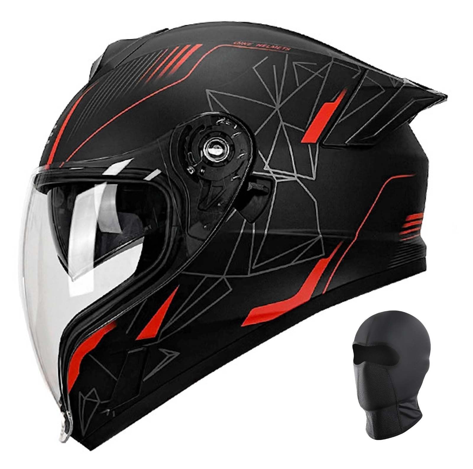 Integralhelm für Motorradfahrer mit hochklappbarem Doppelvisier, modularer All-in-One-Motorradhelm, geeignet für Männer und Frauen, Erwachsene A,XL59-60CM Integralhelm für Motorradfahrer mit hochklappbarem Doppelvisier, modularer All-in-One-Motorradhelm, geeignet für Männer und Frauen, Erwachsene A,XL59-60CM von XLGNXXL