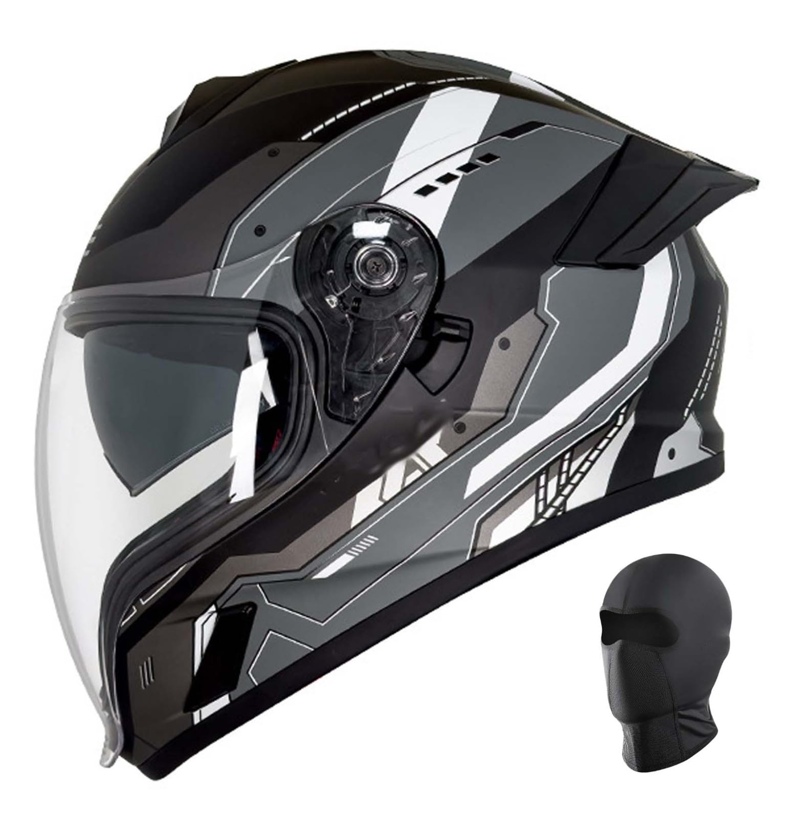 Integralhelm für Motorradfahrer mit hochklappbarem Doppelvisier, modularer All-in-One-Motorradhelm, geeignet für Männer und Frauen, Erwachsene C,L57-58CM Integralhelm für Motorradfahrer mit hochklappbarem Doppelvisier, modularer All-in-One-Motorradhelm, geeignet für Männer und Frauen, Erwachsene C,L57-58CM von XLGNXXL