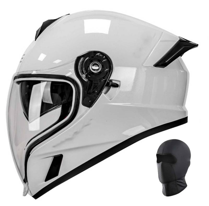 Integralhelm für Motorradfahrer mit hochklappbarem Doppelvisier, modularer All-in-One-Motorradhelm, geeignet für Männer und Frauen, Erwachsene D,2XL61-62cm von XLGNXXL