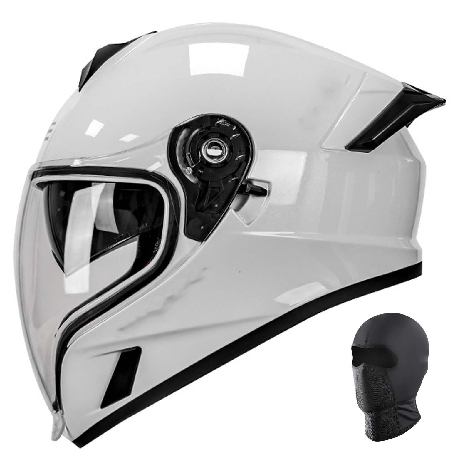 Integralhelm für Motorradfahrer mit hochklappbarem Doppelvisier, modularer All-in-One-Motorradhelm, geeignet für Männer und Frauen, Erwachsene D,M55-56CM Integralhelm für Motorradfahrer mit hochklappbarem Doppelvisier, modularer All-in-One-Motorradhelm, geeignet für Männer und Frauen, Erwachsene D,M55-56CM von XLGNXXL